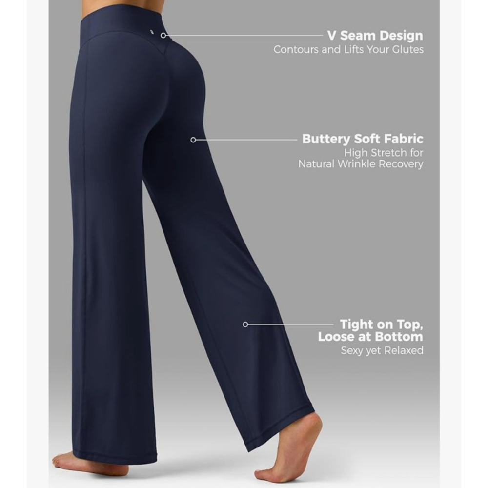 Women's Navy Blue Straight Leg Pants XXL - Picture 4 of 11